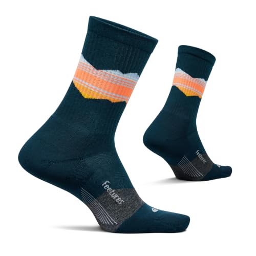 Image of Feetures Elite Light Cushion Mini Crew Sock - Sport Sock with Targeted Compression