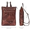 ROYALZ 'Orlando' flacher Vintage Lederrucksack Herren und Damen Echtleder mittel-groß - 14 bis 15,6 Zoll Laptop Rucksack Tagesrucksack Leder für Business Uni Freizeit, Farbe:Roma Cognac Braun #2