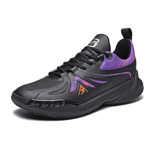 Image of Men's High-Top Basketball Shoes Anti-Slip and Wear-Resistant Soles Running Shoes Graffiti Design Fashionable Sports Shoes