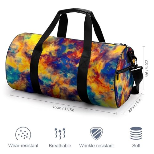 Sac de gym jaune aquarelle compact pour optimiser vos rangements - 2