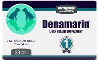 Nutramax Denamarin Liver Health Supplement for Medium Dogs - With S-Adenosylmethionine (SAMe) and Silybin, 30 Tablets
