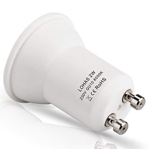 LOHAS® Confezione da 6 Lampadine LED GU10 2 Watt