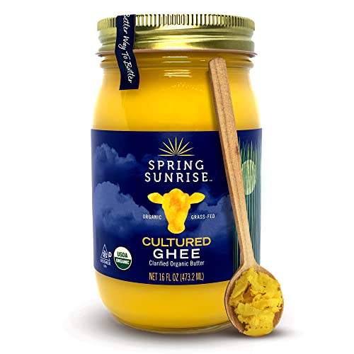 Spring Sunrise Organic Grass Fed Cultured Ghee Butter USDA Certifie