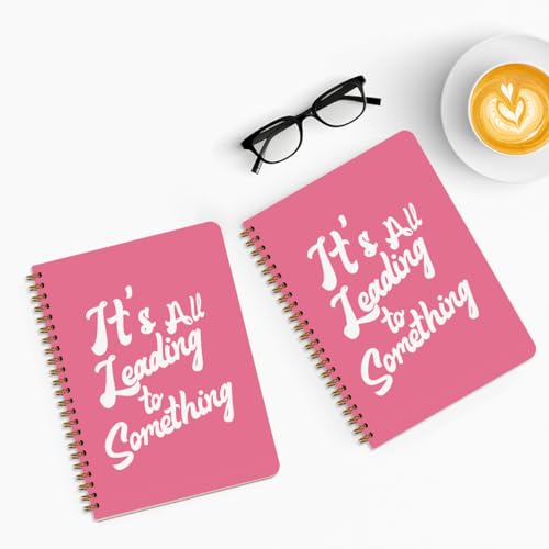 Image of 2Pcs Spiral Notebook, Floral Rough Draft College Ruled Spiral Notebook, 160 Pages Hardcover Notebooks Journals for Writing Travel Business Office, Christian Pink Aesthetic Notebooks for Women