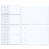20 Stück A7 Binder Taschen Klarsichthüllen für 6-Ring-Ordner, A7-Ordnertaschen, durchsichtige Seitenhüllen, Plastikhüllen für Stempelkarten, A7-Ordner-Einlagen, Organizer-Zubehör