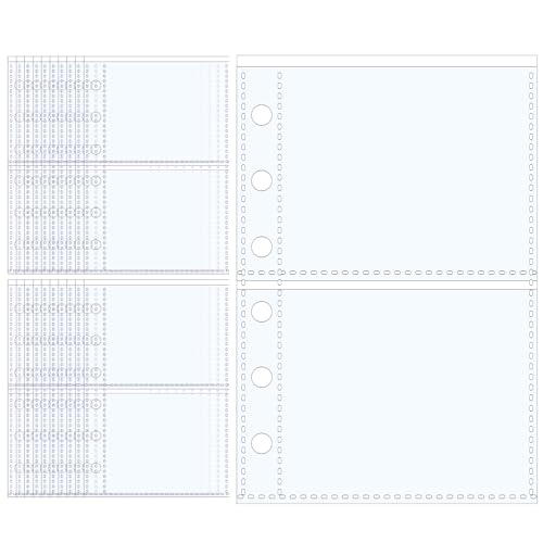20 Stück A7 Binder Taschen Klarsichthüllen für 6-Ring-Ordner, A7-Ordnertaschen, durchsichtige Seitenhüllen, Plastikhüllen für Stempelkarten, A7-Ordner-Einlagen, Organizer-Zubehör