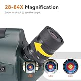 Svbony SV41Pro Mini Mak Spotting Scope, 28-84X80mm Angled Maksutov Spotting Scope, FMC 1.25" Detachable Eyepiece Compatible with SC001 Camera for Aldult Target Shooting Archery Astronomy - Image 4