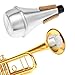 QWORK Trumpet Mute, Aluminum Lightweight Practice Trumpet Mute for Jazz,Classic, Mini Straight Mute