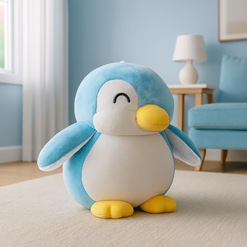 Image of Cute Blue Penguine Stuff Toys for Kids | Perfect for Birthday Gift & Return Favours (Size: 35cm)
