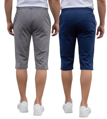 Image of FEEL TRACK Men's Regular Fit Three Fourth Capri (Pack of 2)