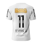 Ney Jr. #11 Santos Retro Soccer Jersey – 2012 Brazilian Classic Football Shirt – Vintage Santos Fan Jersey for Men (US, Alpha, Small, Regular, Regular, White)