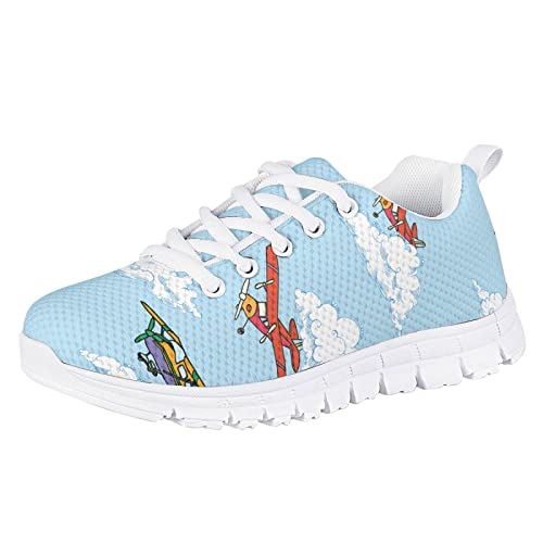Kids Cute Tennis Running Shoes Graphic Print Lightweight Walking Athletic Sneakers for Girls Boys