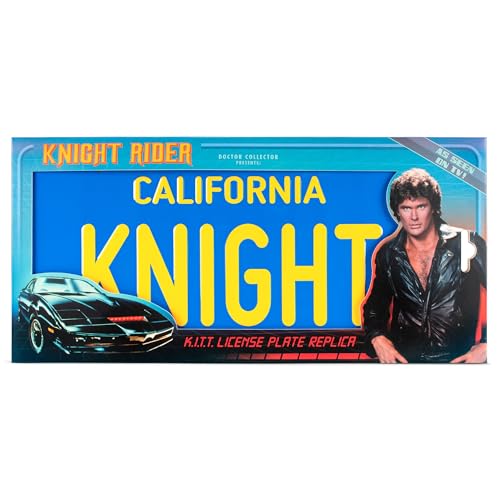 Plaque KITT Knight Rider en métal pour déco garage et salon geek