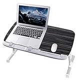Laptop Desk for Bed, NEARPOW Larger Size Bed Table Laptop Bed Tray, Height and Angle Adjustable Computer Standing Desk Lap Desk with Foldable Legs for Reading and Writing in Bed, Sofa, Couch, Floor