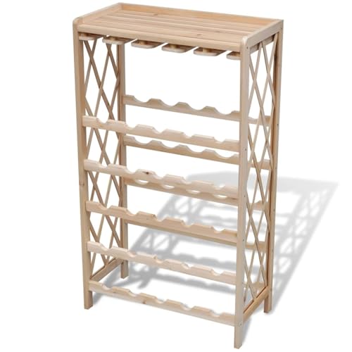 Soporte para 25 Botellas de Madera Maciza miniatura 2