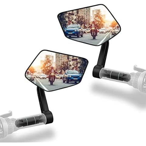 Xcelenze - Fahrradspiegel extra große Spiegelfläche |schlagfestes Echtglas| Fahrradspiegel für Lenker ebike | Rückspiegel Fahrrad Spiegel e-bike Fahrradrückspiegel klappbar (links + rechts Lenkerende) Cover