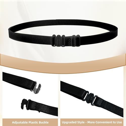 4 Pcs Adjustable Band For Crop Tops,Women Elastic Stretch Belt,Shirt Tuck Band For Women,Crop Band For Tucking Shirts,Shirt Cropping Band(Black, White)3