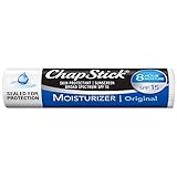 One 0.15-ounce ChapStick Moisturizer Original Lip Balm Tube, SPF 15 and Skin Protectant ChapStick Original Moisturizer keeps your lips hydrated and protected from sun's rays for up to eight hours Unflavored Original ChapStick Moisturizer is familiar ...