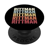 Rittman Ohio Rittman OH Retro Vintage Text PopSockets Swappable PopGrip