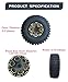HOPLEX RC 1.0 Tires and Brass Beadlock Wheel Rim Set with Foam Inserts for 1/24 RC Crawler Car Axial SCX24 AXI90081 AXI00002 AXI00004 AXI0005 AXI0006 Upgrade Parts 4PCS
