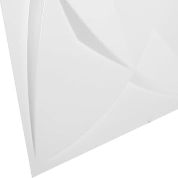 3pcs D Wall Panels PVC White Decorative Wall Covering for Office