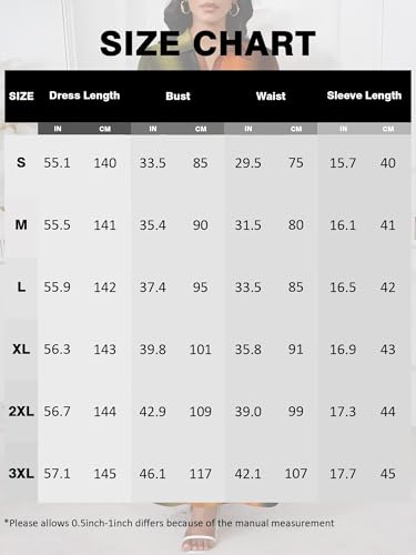 Image of PinkPatty Women's Casual 3 /4 Sleeve Polo V Neck Bodycon Maxi Dress