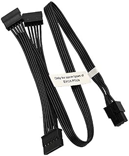 COMeap 6 Pin to 3X 15 Pin SATA Hard Drive Power Adapter Cable for Some Types of EVGA Modular PSUs 20-in(50cm)