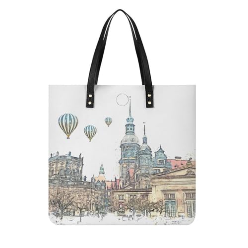 Tote bag voyage ville aquarellée le sac à bandoulière des escapades