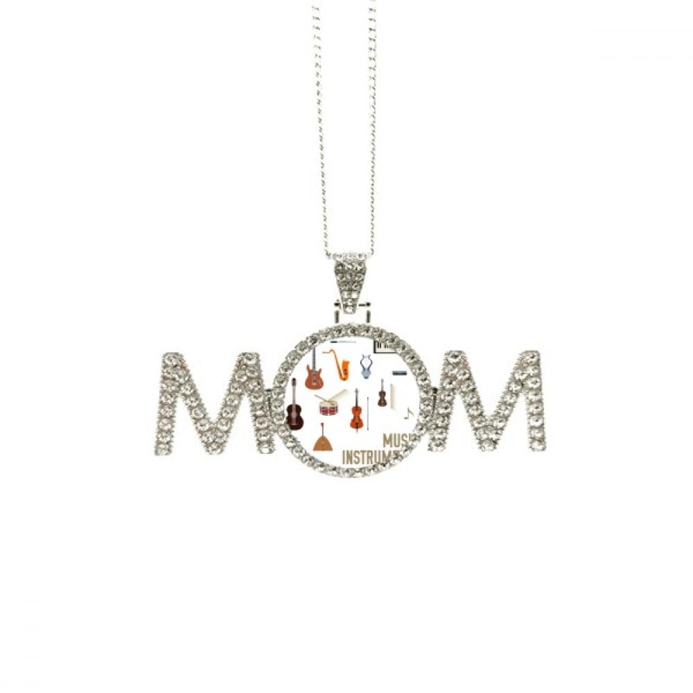 Collier instruments de musique bijou anniversaire maman pendentif taille M