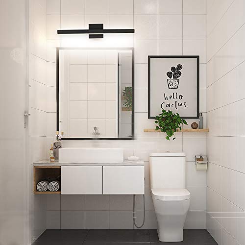 Joossnwell Led Bathroom Vanity Lighting Fixture Morden Bath Light Bar 23.62" Inch Black Wall Sconce 18W 4000K #TOP1