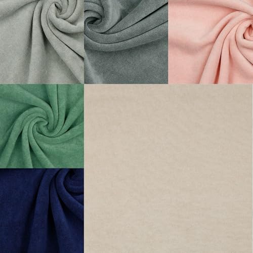 Stretchfrottee Meterware – Sommerfrottee aus 80 % Baumwolle, 20 % Polyester – 150 cm breit – Öko-Tex Standard 100 – ab 50 cm –...