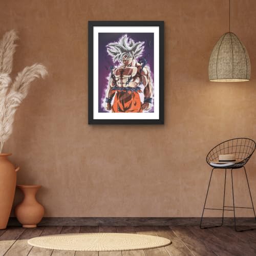 Image of CRAFT QUEST Dragon ball Z Anime Poster Laminated Posters Framed Painting For Anime Naruto Fans Wall Decor, Home Decor with Matte Black Frame (14 Inchs x 10 Inchs)