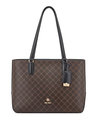 Nine West Lakelyn Tote sac fourre-tout noir avec bandoulière pour femme
