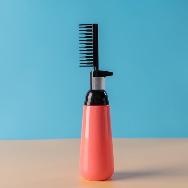 KESYOO 2Pcs Root Comb Applicator Bottle, 130ml Hair Dye Color Dispenser, Plastic Scalp Oil Applicators with Teeth for Home Salon, Assorted Colors 4.3 Oz
