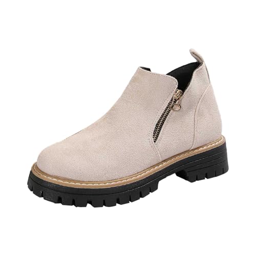 Bottines tendance pour femme fermeture éclair latérale style décontracté