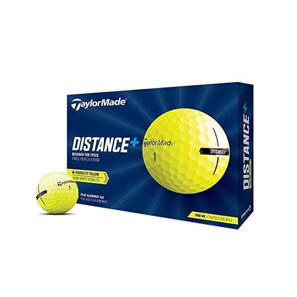 TaylorMade Distance+ gelbe Golfbälle