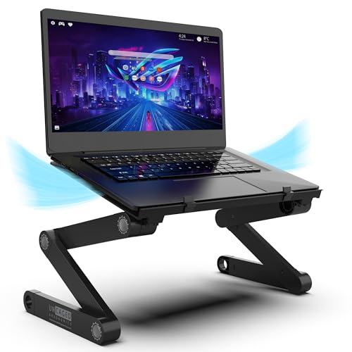 WorkEZ Adjustable Laptop Stand for Desk, Adjustable Height Laptop Stand, Ergonomic Foldable Portable PC Holder, Computer Riser, Home Office Supplies by Uncaged Ergonomics - Used condition - US$34.31