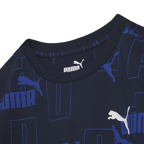 Image of Puma Boys' Short Sleeve Cotton Graphic T-Shirt, Crewneck