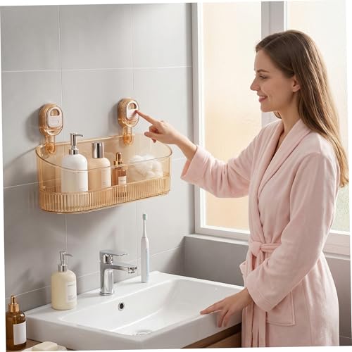 Étagère murale robuste sans perçage dorée pour éliminer le désordre dans la douche - 4