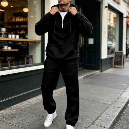 Mens Sweatsuits 2 Piece Outfit Oversized Ligh Weight Sport Jogging Sets - image 7