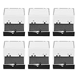 Cabilock 6 Piezas Caja de Exhibición Cuadrada para Muestras de Minerales y Piedras Estuche Acrílico Transparente para Colección y Almacenamiento de Especímenes con Vista