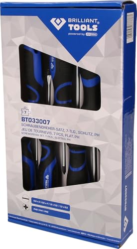 Tournevis Plats et Cruciforme en Acier Chrome Vanadium BRILLIANT TOOLS