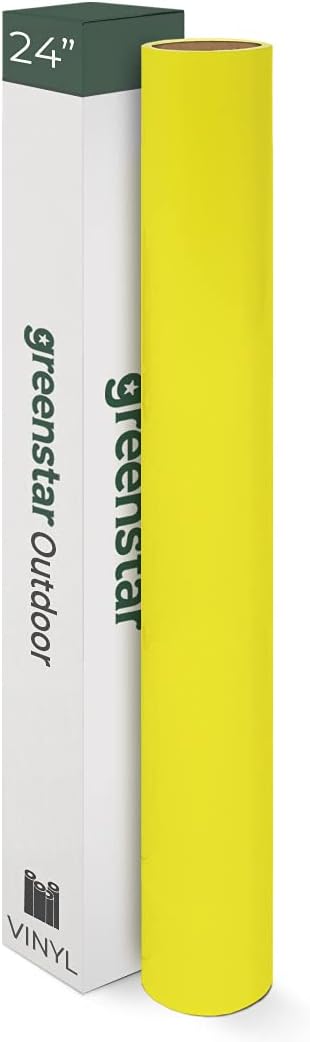Greenstar CV1 Outdoor Adhesive Sign Vinyl Decals Graphics 3mil 24" x 50 Yards (Canary Yellow)