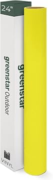 Greenstar Sign Vinyl Outdoor Self-Adhesive Graphics Decals Lettering 3mil 24"x10yd - Canary Yellow