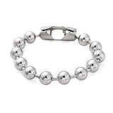 LZD 6-10' Stainless Steel Ball Chain Beads Bracelet Silver Gold Multicolor 2/4/6/8/10mm Bead P274 (7.50, 10MM Silver)