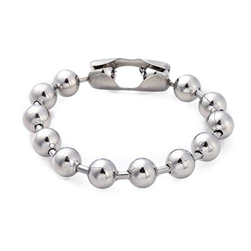 Pulsera de cadena de cuentas de acero inoxidable LZD 6-10" miniatura 1