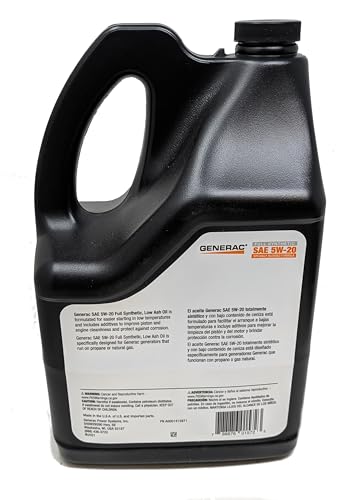 Aceite de motor sintético 5W-20 Generac 5 Quart miniatura 2