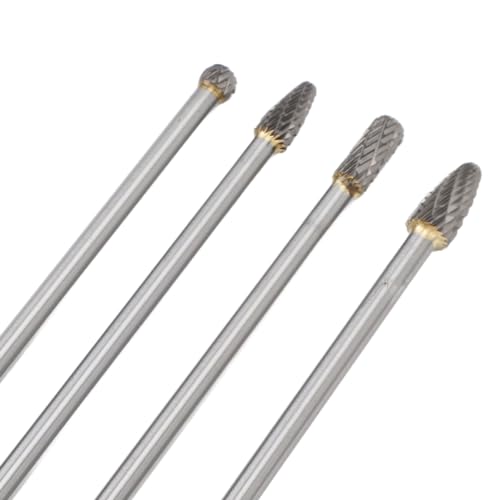 Set de 4 fresas rotativas de carburo de tungsteno 6mm miniatura 7