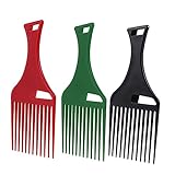 ノーブランド品 3個 オイルヘッドコーム ヘアスタイリングツール アフロコーム ヘアアクセサリー プラスチックピックコーム 床屋爆弾 フォークコーム 理髪コーム リフトコーム PPプラスチック