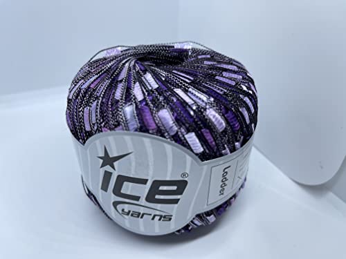 Violets Ladder Ice Purple Lilac White Trellis Ribbon Yarn 21176/34025 #TOP3